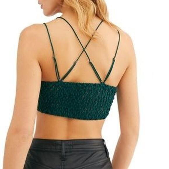 💚 Free People Adella Bralette – Emerald Green – Size L | FP Best Seller! 💚 - Picture 3 of 4
